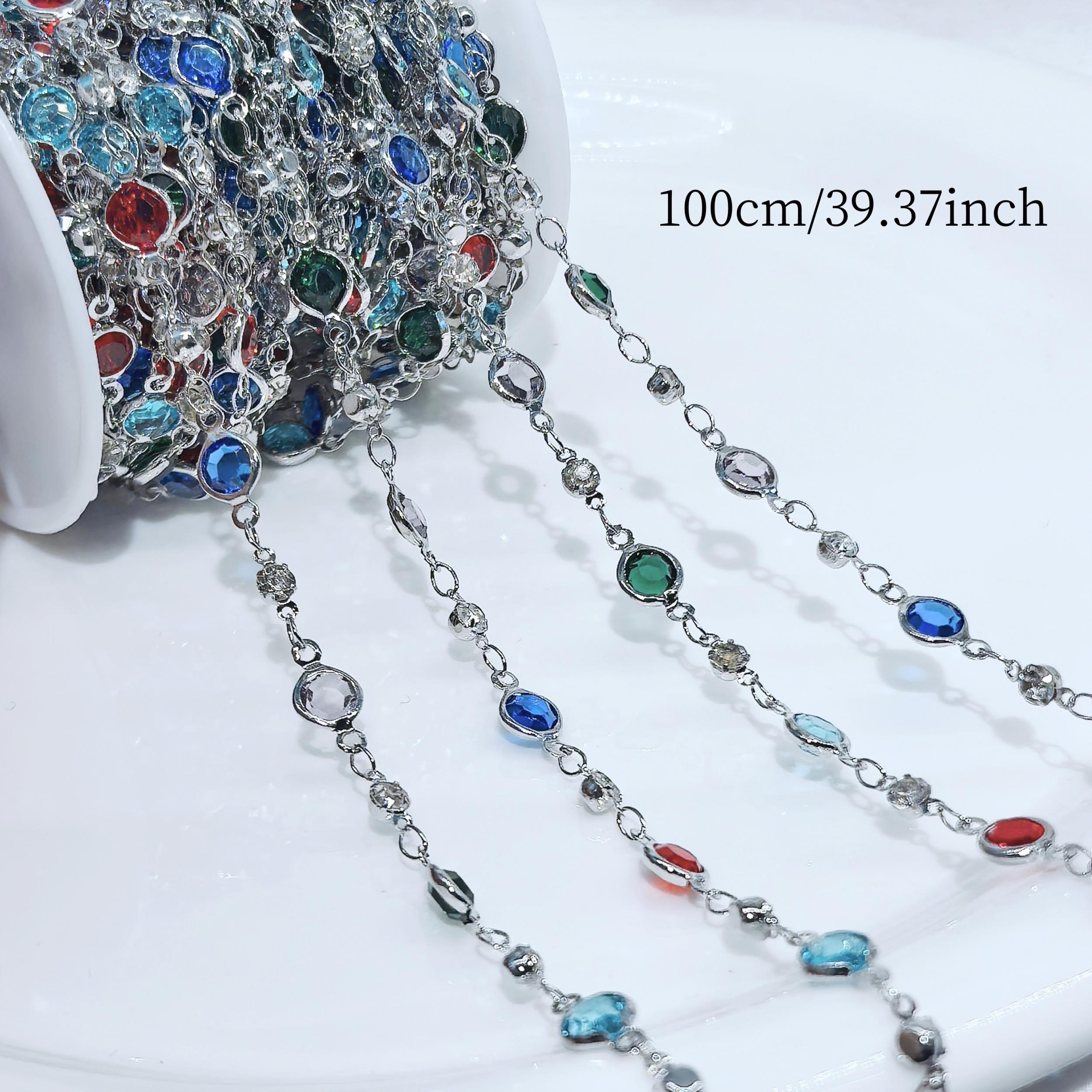 37inch Rhinestone Chain Crystal Beads Jewelry Making Supplies DIY Accessories